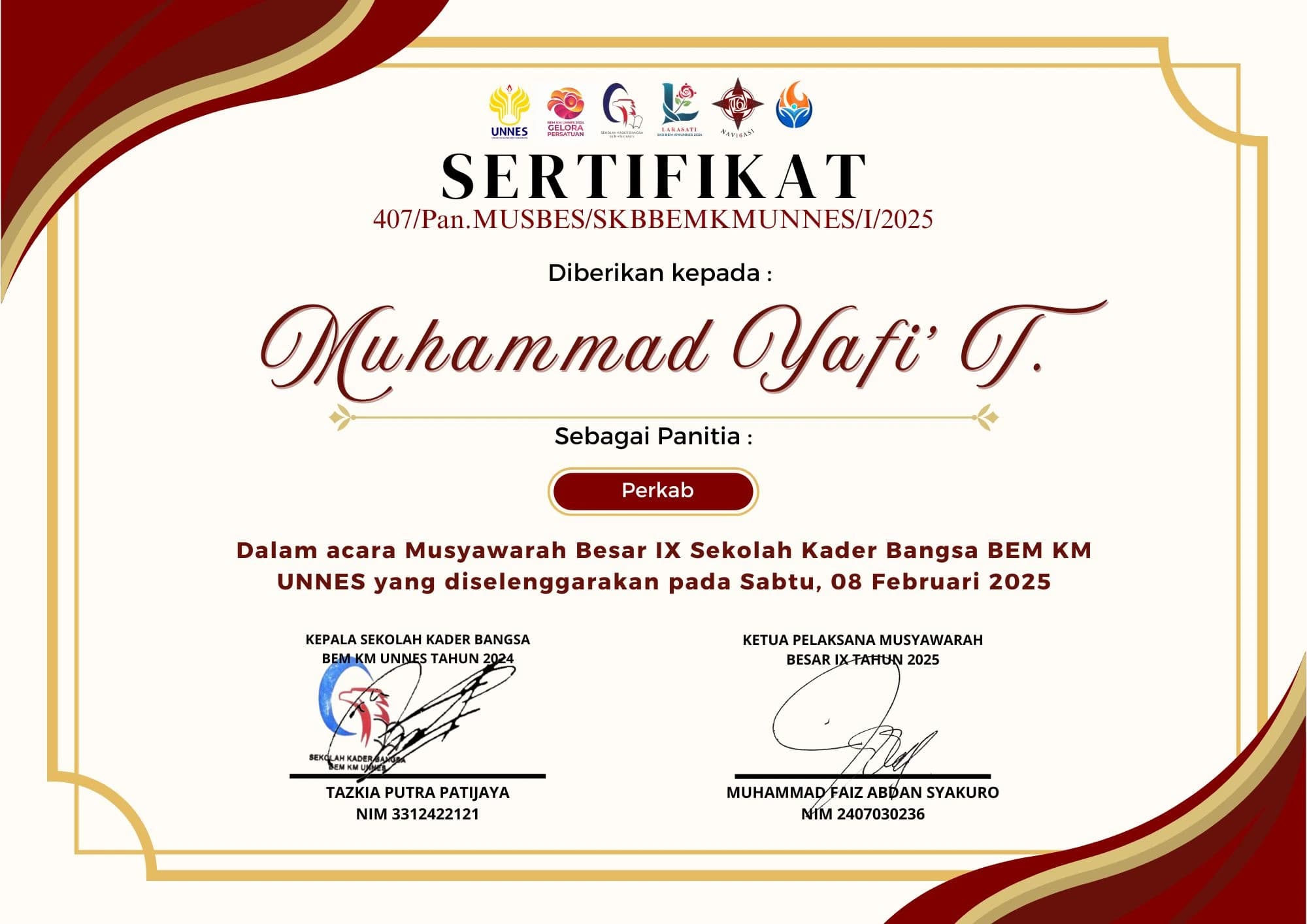 Panitia Musyawarah Besar IX Sekolah Kader Bangsa BEM KM UNNES