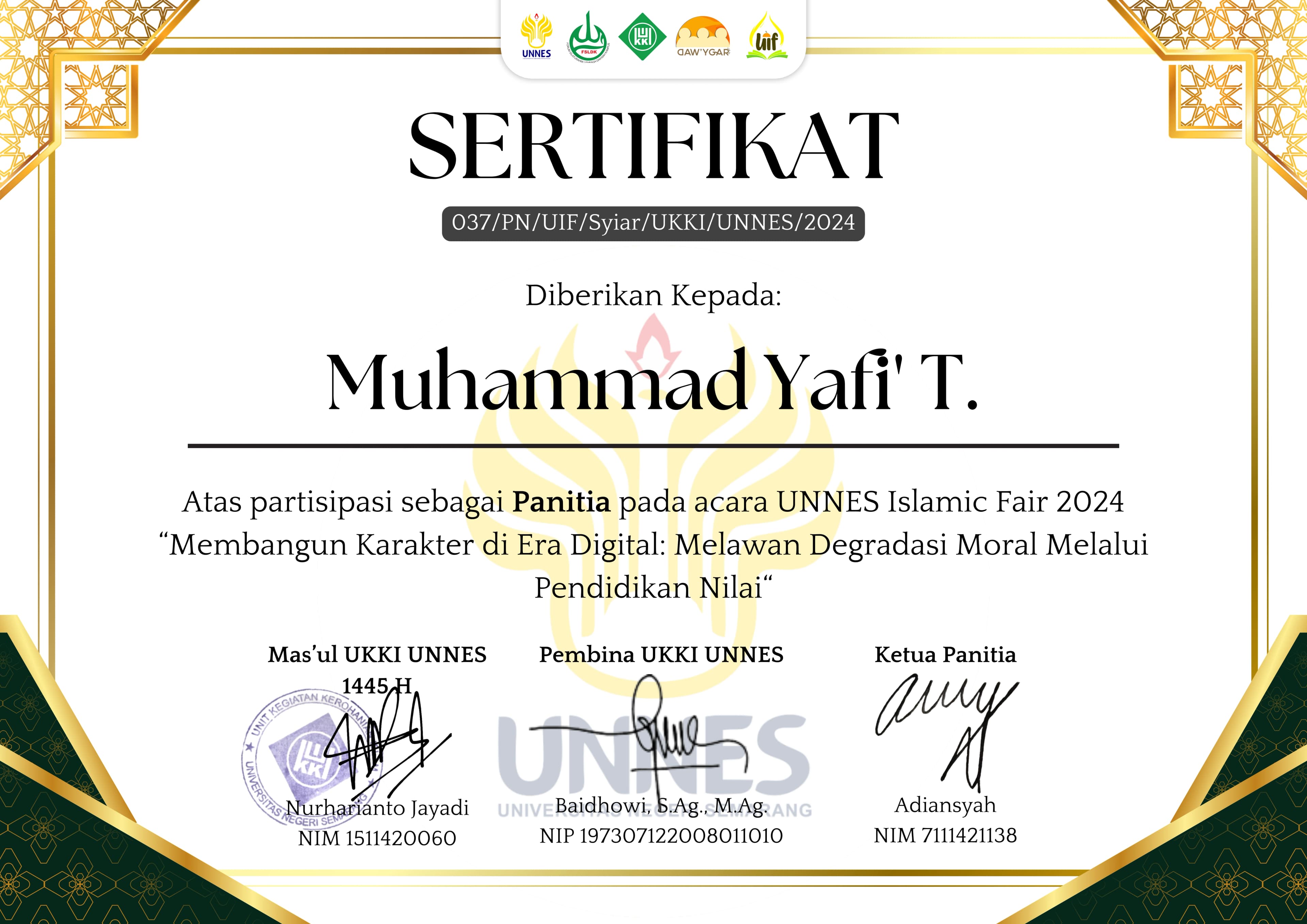 Panitia UNNES Islamic Fair 2024